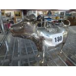 A charming reproduction silver cow creamer, mark of R&S Ltd, 4.2 in high, London 1962, 5.1 ozt FOR