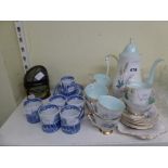 Six Spode's Italian coffee cans and saucers and a Queen Anne Louise pattern tea service [s77] FOR