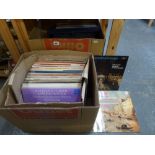 Two boxes of mainly classical and easy listening records LP's [pine shelf next to s18] FOR DETAILS