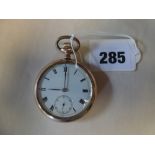 A 1920s Moeris pocket watch with 15 jewel Swiss movement in 800 silver case FOR DETAILS OF ONLINE