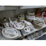 A quantity of Royal Worcester Evesham pattern dinnerware including flan dishes, tureens, gravy boat,