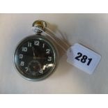 A 1920s Tavannes Admiral military-style 999 calibre pocket watch in base metal case FOR DETAILS OF