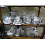 A quantity of part tea and dinner services including Royal Doulton Minerva, Colclough, Royal Doulton