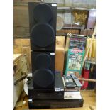 A Yamaha Network CD Receiver CRXN4700, a Sony Compact Disc Player and a pair of Yamaha speakers, a