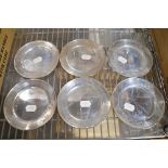 A set of six early 20th century American silver small plates, 6.2 in, London import marks for