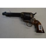 A good Italian Adler replica revolver, mod. 1873, with engraved detail, black and nickel-plated