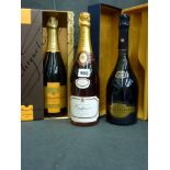 Champagne: Oudinot Cuvee Rose Brut (x 1); Veuve Clicquot Ponsardin Vintage Brut, 2004 (x 1); and