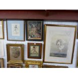 Five various framed antique prints comprising a stipple engraving after I. Northcote, 'Country