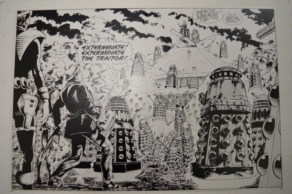 A selection of comic book artwork, including Dr Who 'The Cybermen', 'The Final Genesis' and other - Image 2 of 4