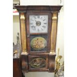 An American mahogany cased eight day weight wall clock by Seth Thomas, Thomaston, Conn. with