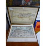 An antique engraved and hand-coloured map 'Barbariae et Biledulgerid Nova Discription', and a map of