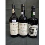 Grahams 1975 vintage port, 75 cl (x1); Grahams crusted port, bottled 1985, 75 cl (x 1); and a bottle