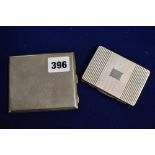 A silver cigarette case and a rectangular box, 6.6 ozt, and an Asprey cardboard box TO BID ON THIS