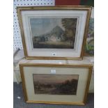 James W. Whittaker, watercolour, figure in a Welsh landscape, 'Llanwrst', signed and dated 1873,