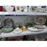 Four Alice in Wonderland plates by Sandy Nightingale by Limoges plus further decorative cabinet cups