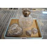 An attractive late Victorian silver trinket box of heart shape, richly embossed, by W. Comyns,