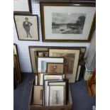 A selection of 24 various antique prints, including narrative subjects, caricatures, a B.W. Leader