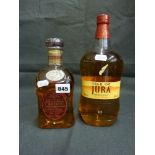 Scotch whisky: Isle of Jura single malt, aged 10 years, 1 litre, box (x 1); Cardhu single malt, aged