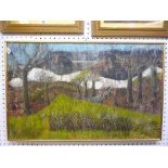 Arlie, oils on canvas, 'Winter on Ham Hill', signed and dated 1968 (49 x 80 cm), framed (exhibited