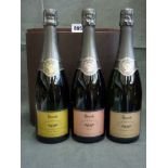 Harrods champagne produced by M. Hostomme et Fils: Rose (x 1); Blanc de Blancs Grand Cru Grande