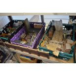 Three crates of model railway 00 gauge accessories, track and scenery [upstairs shelves] TO BID ON