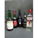 3 x 75 cl bottles of Harvey's sherry: Club Amontillado (x 2); Bristol Cream (x 1); Croft Fine Ruby