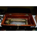 A small 19th century Swiss musical box by Nicole Freres, no. 24678, key-wound, 5.75 in cylinder,