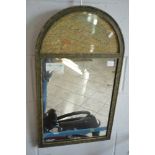 A mid 20th century Rowley framed mirror decorated with landscape with peacock in foreground TO BID