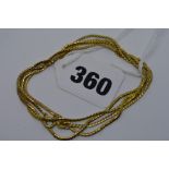 A 9 ct gold flexible necklace, 9 gm TO BID ON THIS LOT AND FOR VIEWING APPOINTMENTS CONTACT