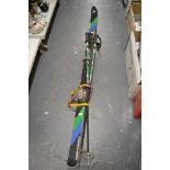A pair of Fischer Futura Boss skis and poles [next to s68] TO BID ON THIS LOT AND FOR VIEWING