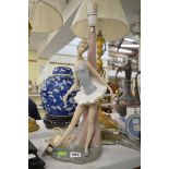 A Nao table lamp in the form of a ballerina [s53] TO BID ON THIS LOT AND FOR VIEWING APPOINTMENTS