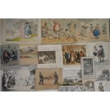 A large and miscellaneous collection of prints and drawings, etc., including a Le Blond print, an