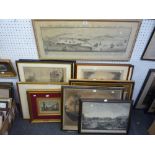 A collection of 16 various antique and collectors' engravings comprising mainly topographic,