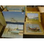 Stewart Hine, oils on board, a quantity of marine and nautical subjects, all signed and dated,