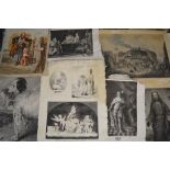 A large and miscellaneous selection of prints from one plate, 18th to early 20th century, all fairly