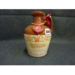 Ye Whisky of Ye Monks, 12 year old Scotch whisky, sealed stoneware flagon, 75 cl., in box (levels