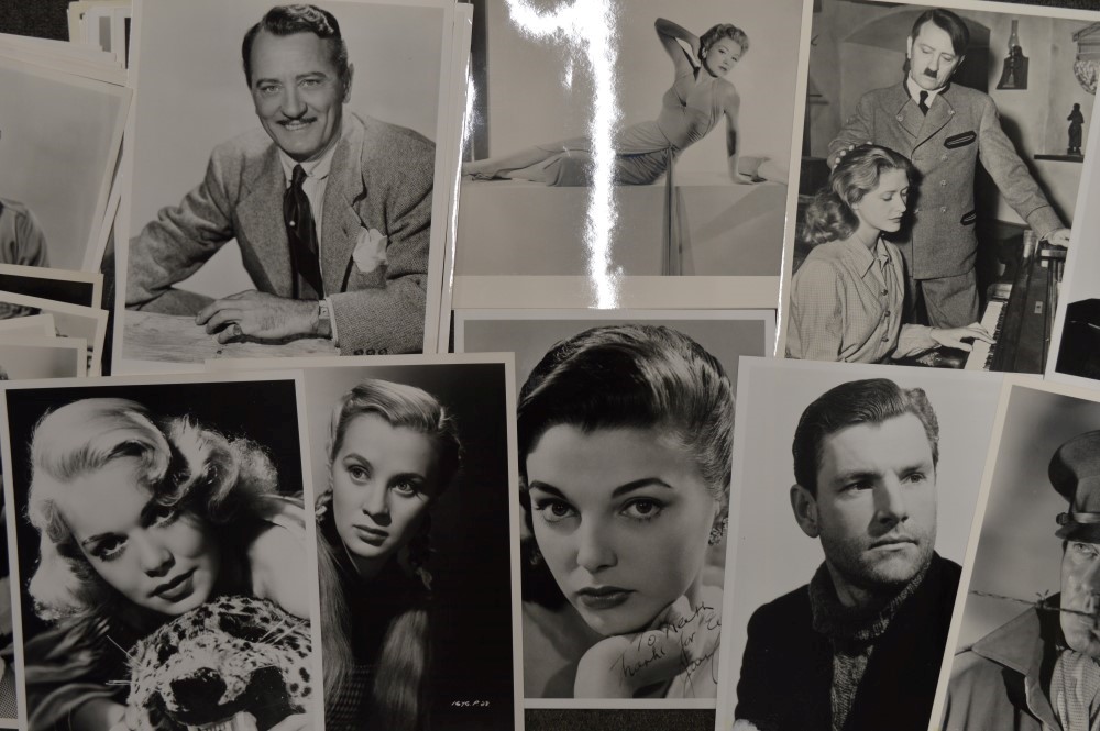 A quantity of large format studio photographs of film stars from the National Film Archive,