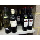 17 bottles of red table wines, including Cabernet-Merlot, 1996, Vin de Pays d'Oc (x 4); Le XV du