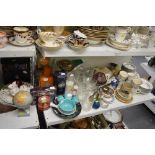A mixed general lot including a Staffordshire part tea and dinner service, a small quantity of