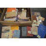 A most interesting box of ephemera mainly pre-1950 and military both from Egypt, India and the UK