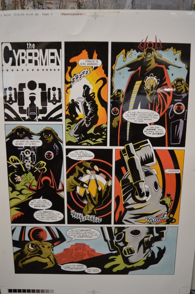 A selection of comic book artwork, including Dr Who 'The Cybermen', 'The Final Genesis' and other - Image 4 of 4