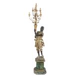 BIG CANDELABRA WITH MOOR SCULPTURE LATE 19TH CENTURY