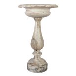 HOLY WATER STOUP IN YELLOW MARBLE 18TH CENTURY