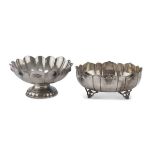 TWO SILVER CENTERPIECE ITALY 20TH CENTURY