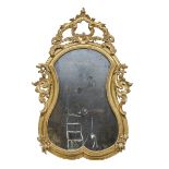 BEAUTIFUL MIRROR IN GILDED WOOD NAPLES 18TH CENTURY