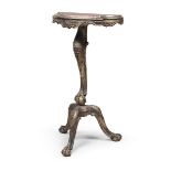 SINGLE-LEG SILVER WOOD CONSOLE VENICE AT THE END OF THE 19TH CENTURY