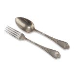 SILVER SPOON AND FORK PUNCH KINGDOM OF ITALY 1872/1933