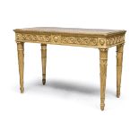 BEAUTIFUL GOLDEN WOOD CONSOLE ROMAN MANUFACTURE PERIOD LOUIS XVI