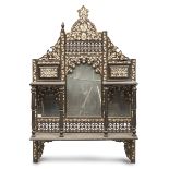 WALL MOUNTED ETAGERE IN WOOD AND MOTHER OF PEARL BERBER ART AT THE BEGINNING OF THE 20TH CENTURY