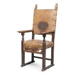 WALNUT THRONE 18TH CENTURY